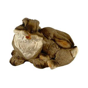 VTG Artfice Ottanta Bunny Rabbits Italian Sculpted Momma & Baby Signed & Dated